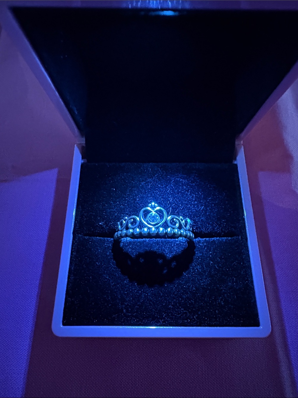 Pandora Crown Ring W/ Cubic Zirconia Size 9